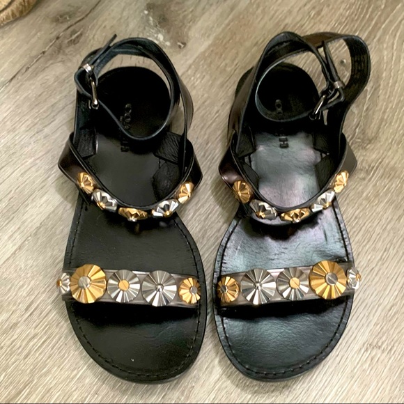Coach Eleanor Mirror Metallic sandal women’s size 6 EUC - Picture 7 of 14